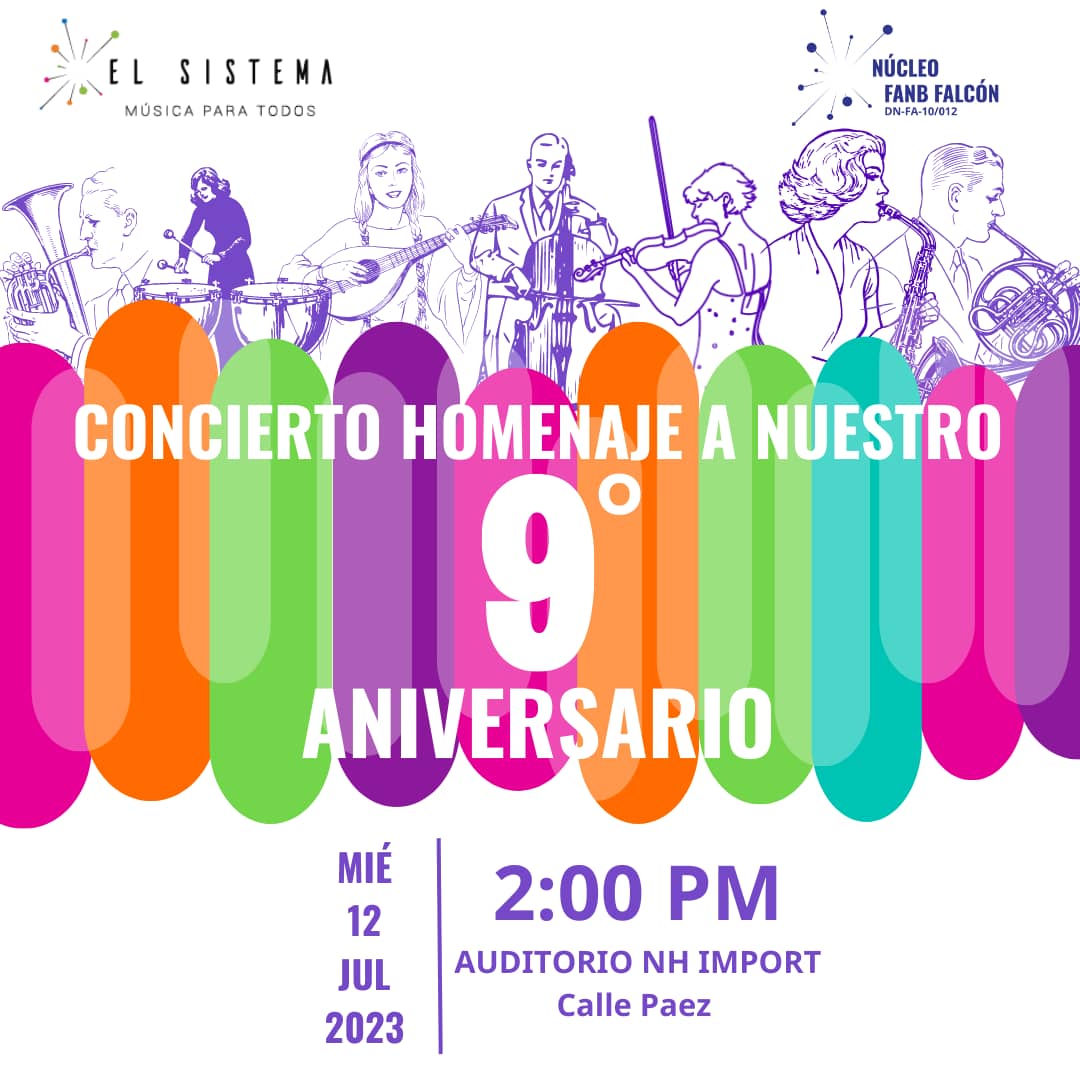 CONCIERTO ANIVERSARIO SISTEMA DE ORQUESTA NUCLEO FANB FALCON